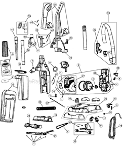 Page A Diagram and Parts List for M088925V  Dirt Devil Upright Vacuum